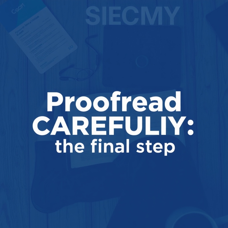 Proofread Carefully: The Final Step