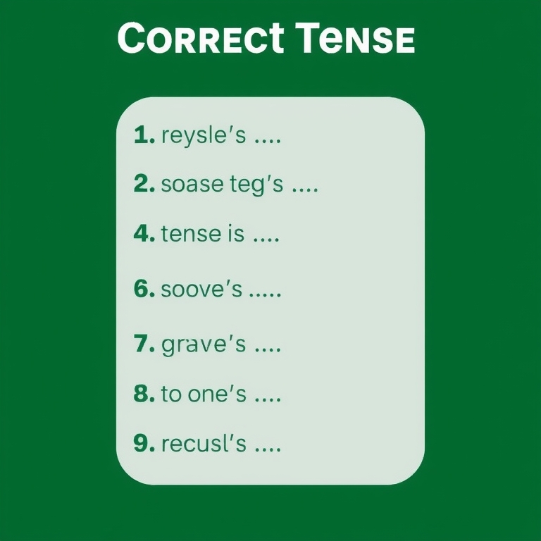 Correct Tense Usage
